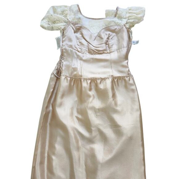 Vintage Alfred Angelo Silk & Embellished Lace Bridesmaid Formal Dress Size Small - Picture 7 of 15